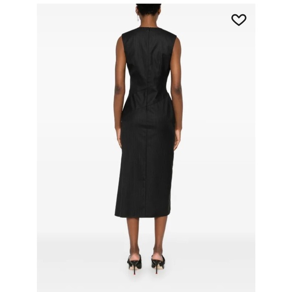 Alexander McQueen pinstripe structured midi dress - Picture 3 of 16